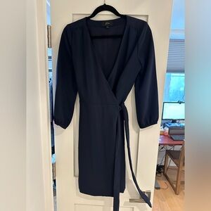 Navy crepe jcrew suiting dress